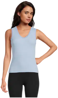 WKLY. naisten ribbitoppi 213W030123 - Chambray blue - 1