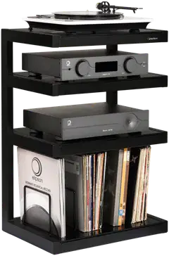 Norstone Esse HiFi Vinyl -levysoitin- ja vinyylikaluste satiinimusta/musta - 2