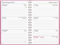 Burde opiskelijan kalenteri Basic 26/27 roosa - 2
