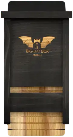 WildYard Big Bat Box lepakkopönttö, 1 kammio, setripuu, musta - 1