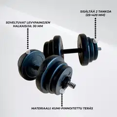 React käsipainosetti 20kg - 2