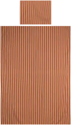 House pussilakanasetti Stripe 150x210 cm ruskea/ beige - 1