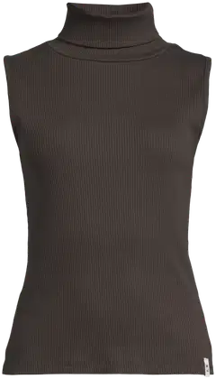 WKLY. naisten hihaton poolopaita 213W301101 - Chocolate - 2