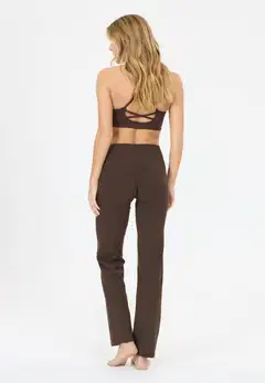 Athlecia naisten leveät treenihousut Emarri EA263447 - 1294 Chocolate Torte - 4