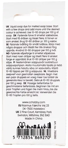 Creativ Company saippuaväri, kerma, keltainen, 10 ml - 3