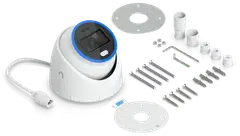 Ubiquiti sääsuojattu ilkivaltasuojattu 4K PoE+ AI -valvontakamera UVC-AI-Turret-W valkoinen - 10