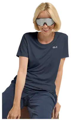 Jack Wolfskin naisten t-paita Tech - Midnight Sky - 8