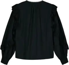 WKLY. naisten frillapusero 228W340714 - BLACK - 2