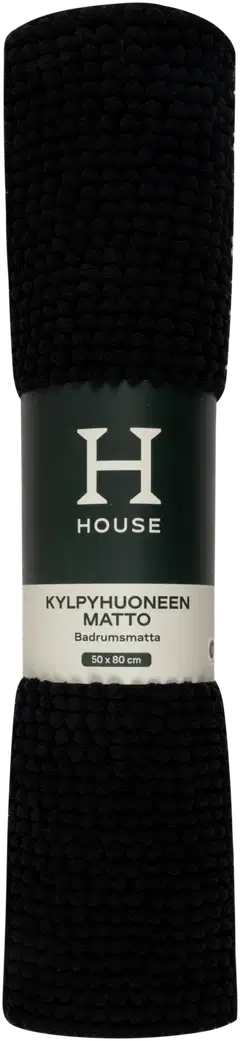 House kylpyhuoneenmatto Chenille 50x80 cm musta - 2