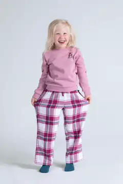 House lasten flanellipyjama 232H382505 - Mauve - 5