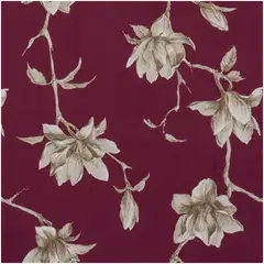 House satiinipussilakanasetti Blomster 150x210 cm burgundy - 2
