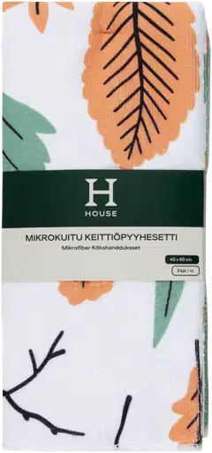 House keittiöpyyhe mikrokuitu 40x60 cm 3-pack - 2