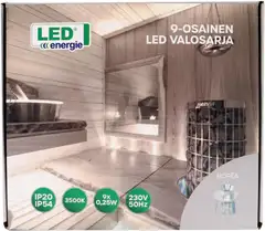 LED Energie 9-osainen LED-valosarja hopea - 2