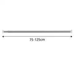 Ihanin suihkuverhotanko hopea 75-125 17/20mm - 3