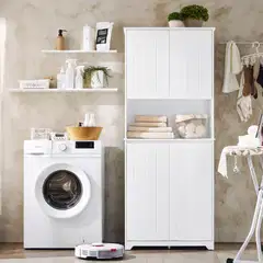 SoBuy säilytyskaappi valkoinen BZR150-W - 2
