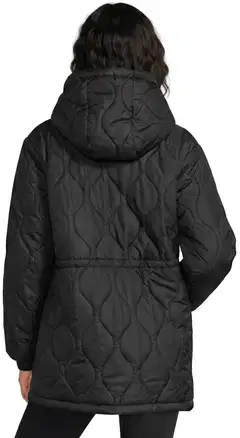 House naisten vanuparkatakki 225H352663 - Black - 3