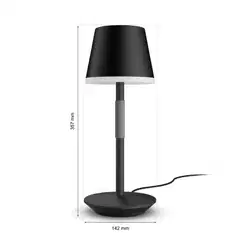 Philips Hue kannettava GO -pöytävalaisin 6W 2000-6500K 530LM musta - 2