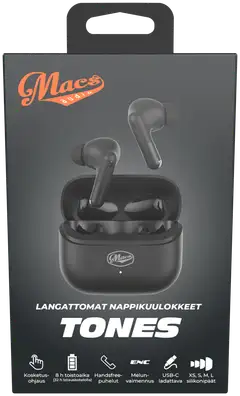 Macs langattomat nappikuulokkeet Tones musta - 3
