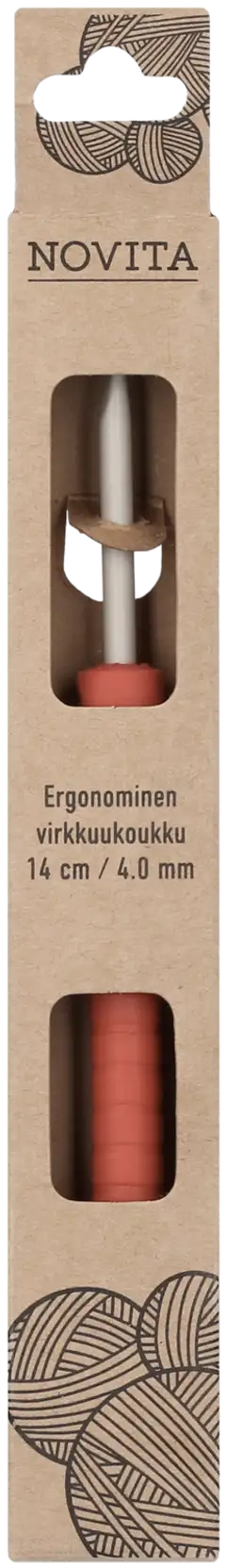 Novita Ergonominen Virkkuukoukku 14 cm 4 mm - 1