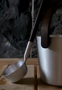Rento Saunakauha alumiini tumma bambu - 4