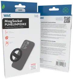 Wave MagSocket puhelinpidike, Musta - 1