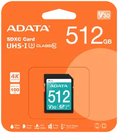 ADATA Premier Pro SDXC -muistikortti, 512 GB - 2