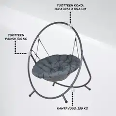 Lykke riipputuoli comfort, vihreä - 5