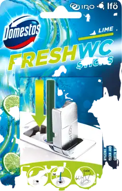 Domestos Lime Vessanpuhdistus WC-raikastintikut IDO-WC-istuimiin 5x9,5g 5 kpl - 1