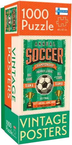 Tactic palapeli Vintage Posters Soccer Championship 1000 palaa - 1