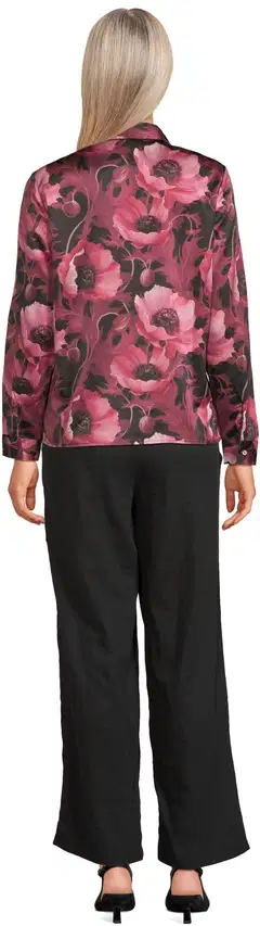 London Fog naisten pellavasekoitehousut 222L261710 - BLACK - 3