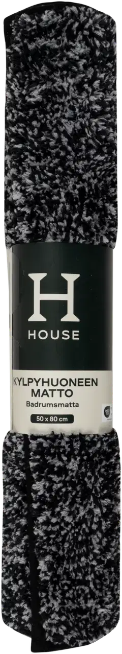 House kylpyhuoneenmatto Melange 50x80 cm musta - 2