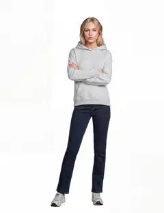 House naisten farkut Straight Fit - DARK BLUE WASHED - 4