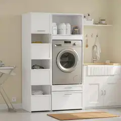 SoBuy pesukonekaappi valkoinen BZR230-W - 2
