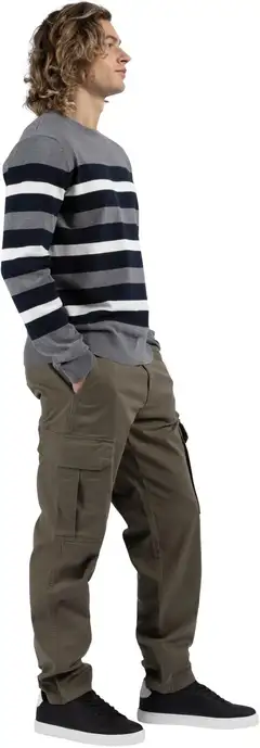 House miesten raidallinen neulepusero 195H032605 - Grey-black-white stripe - 7