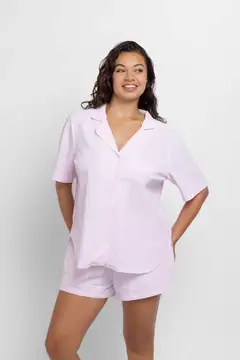 Dorina naisten pyjamashortsit Diana FXSH0044 - WHITE / PINK PRINT - 4