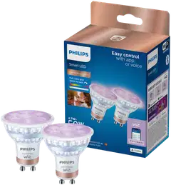 Philips Smart Lighting LED-filamenttilamppu 5W GU10 2200-6500K 400lm RGB 2 kpl - 1