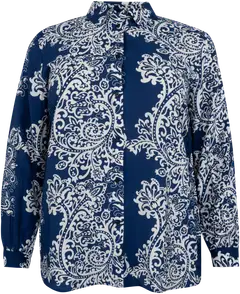 House naisten kangaspusero 228HP03700, D-mitoitus - Blue Paisley - 1