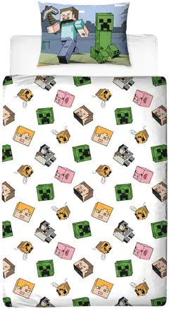 Minecraft lasten pussilakanasetti 150x210+50x60 cm monivärinen - 2