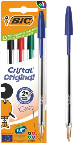 Bic kuulakynä Cristal Medium värilajitelma 4 kpl - 1