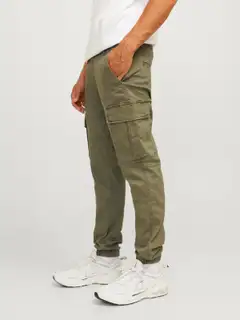 JJ Rebel miesten reisitaskuhousut JREBMICHAEL - Olive Night - 5