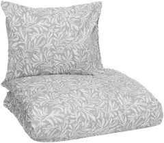 Pentik Hetki pussilakanasetti 150x210 cm + 50x60 cm lehti harmaa - 1