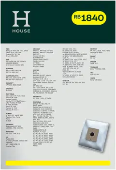 House RB1840 pölypussi 4 kpl + moottorisuodatin - 4