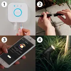 Philips Hue Lily -lisäkohdevalaisin 8W 2000-6500K 590LM musta säädettävä - 4