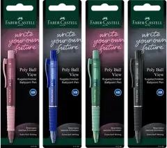 Faber-Castell Poly Ball View kuulakynä XB sininen muste värilajitelma - 1