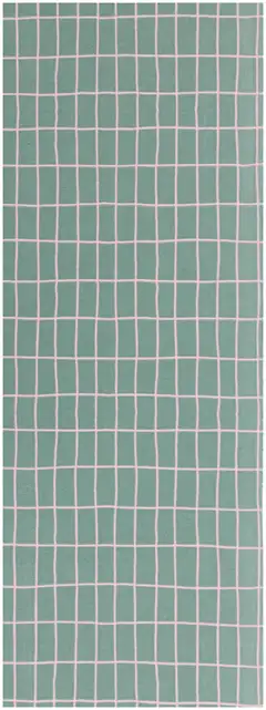 House kaitaliina Elonkorjuu 33x160 cm vihreä/vaaleanpunainen PatternLab - 1