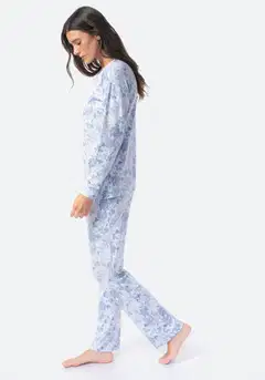 TEX naisten superpehmeä pyjama Sky I291331 - SKY - 4