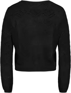 House naisten pitsineuletakki 213H261732 - BLACK - 2