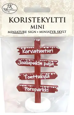 J.K. Primeco koristekyltti mini punainen - 1