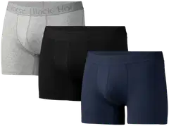 Black Horse miesten bokserit 3-pack I157 - GreyMel-Navy-Black - 1