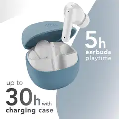 MusicSound langattomat vastamelunappikuulokkeet Numia vaalea sininen - 4